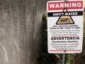 ヴィンテージ　ジャンク看板　WARNING　SWIFT WATER！