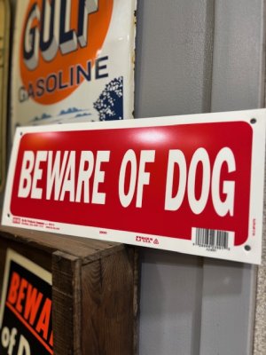 画像1: アメリカン看板　BEWARE OF DOG  USA