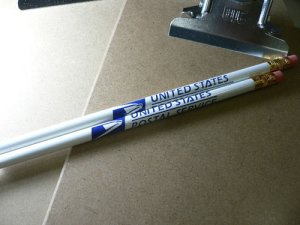 画像1: USA郵便公社　USPS消しゴム付き鉛筆　２本セット