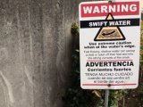 画像: ヴィンテージ　ジャンク看板　WARNING　SWIFT WATER！