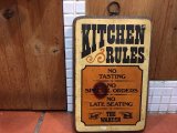 画像: USA　木製プレート　KITCHEN　RULES！