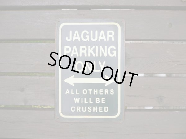 画像1: ブリキ看板　JAGUAR　PARKING　ONRY