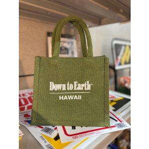 画像: Down to Earth HAWAII ジュートバッグ グリーン