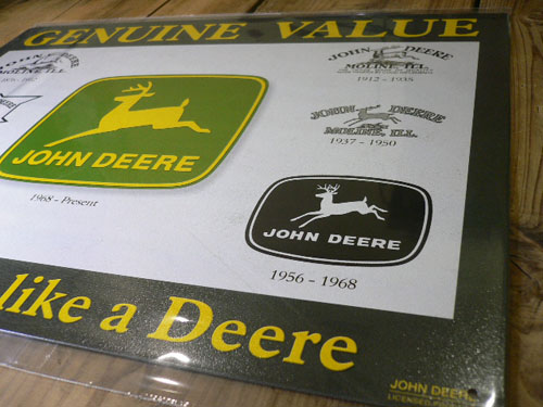 画像: ＵＳＡ　アメリカの大手トラクターメーカーのジョンディア社ロゴ看板