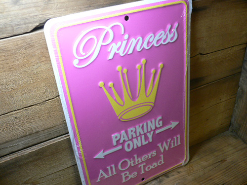 画像: サインPrincess PARKING　　プリンセスの駐車場看板