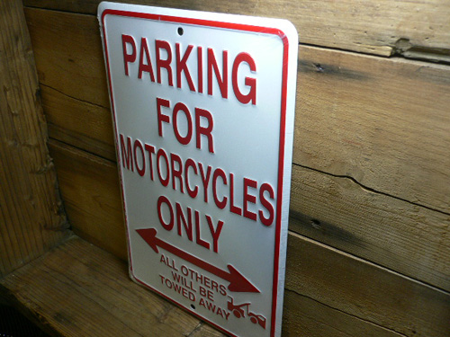 画像: サイン　PARKING FOR　MOTORCYCLES　オートバイ専用駐車場看板