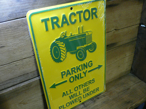 画像: サイン　TRACTOR 　PARKING　トラクターパーキング看板