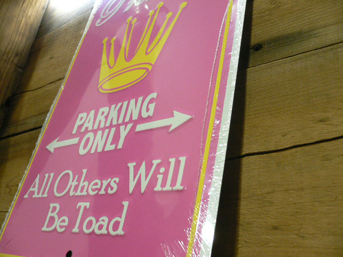 画像: サインPrincess PARKING　　プリンセスの駐車場看板
