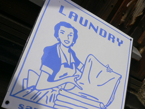 画像: ホーローサインプレート　LAUNDRY