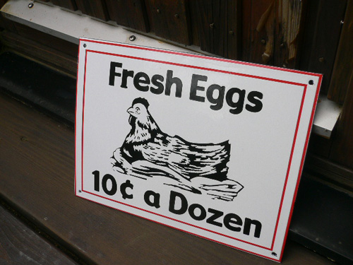 画像: ホーローサインプレート　Fresh　Eggs