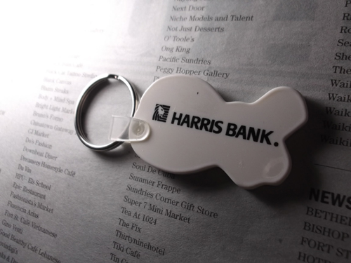 画像: USA　アドバタイジング　ラバーキーホルダー　HARRIS BANK