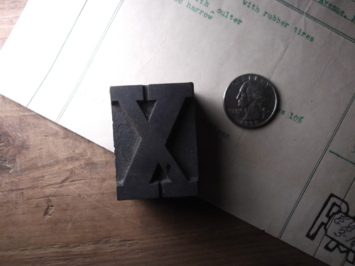 画像1: 木製プリンターブロック　X